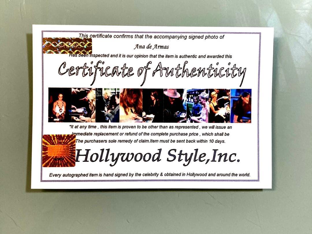 セール中…アナデ・アルマス直筆サイン入り2Lサイズ写真…Ana de Armas
