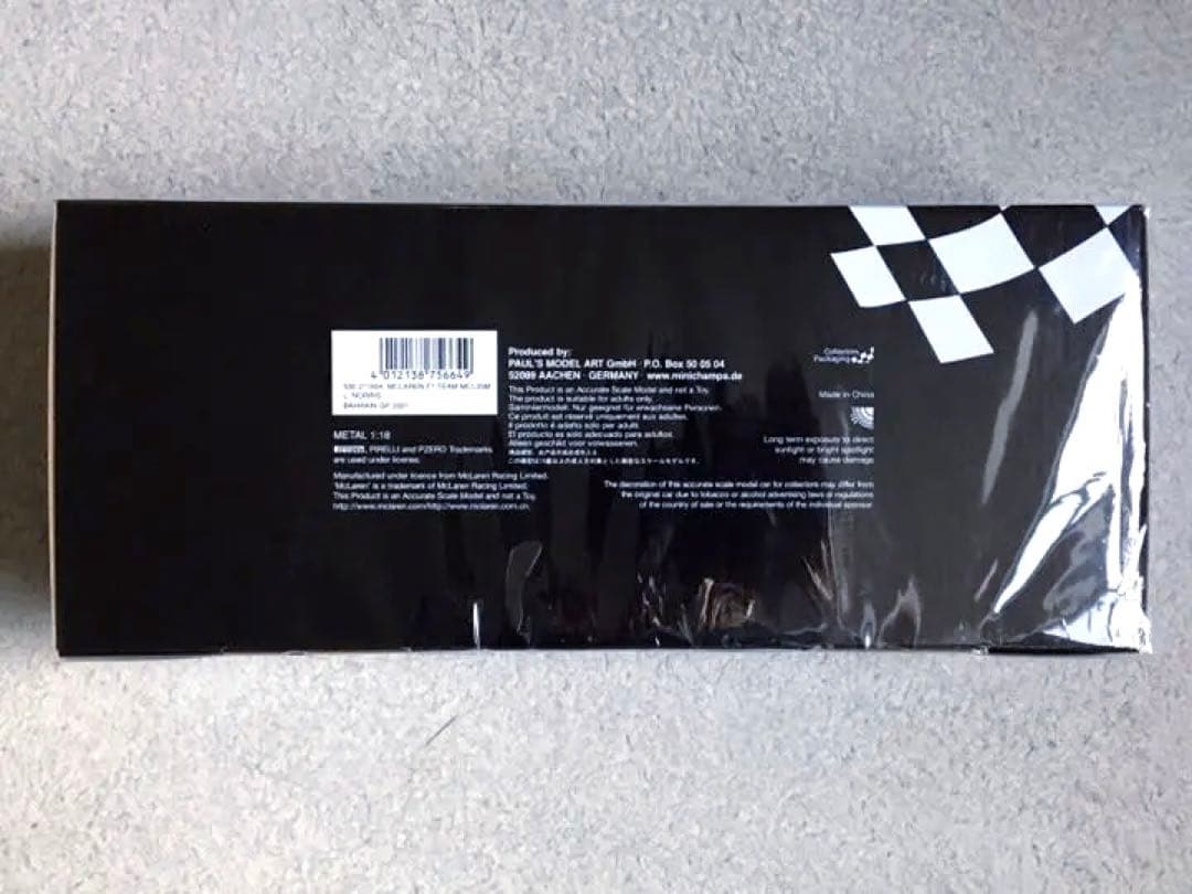 ミニチャンプス 1/18 マクラーレンMCL35M ノリス 世界744個限定