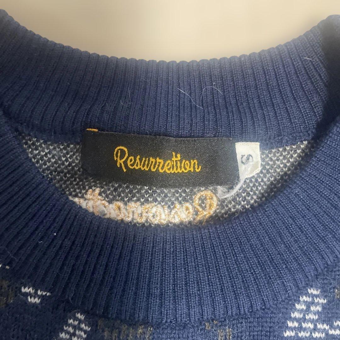 レザレクションネイビー セーター
