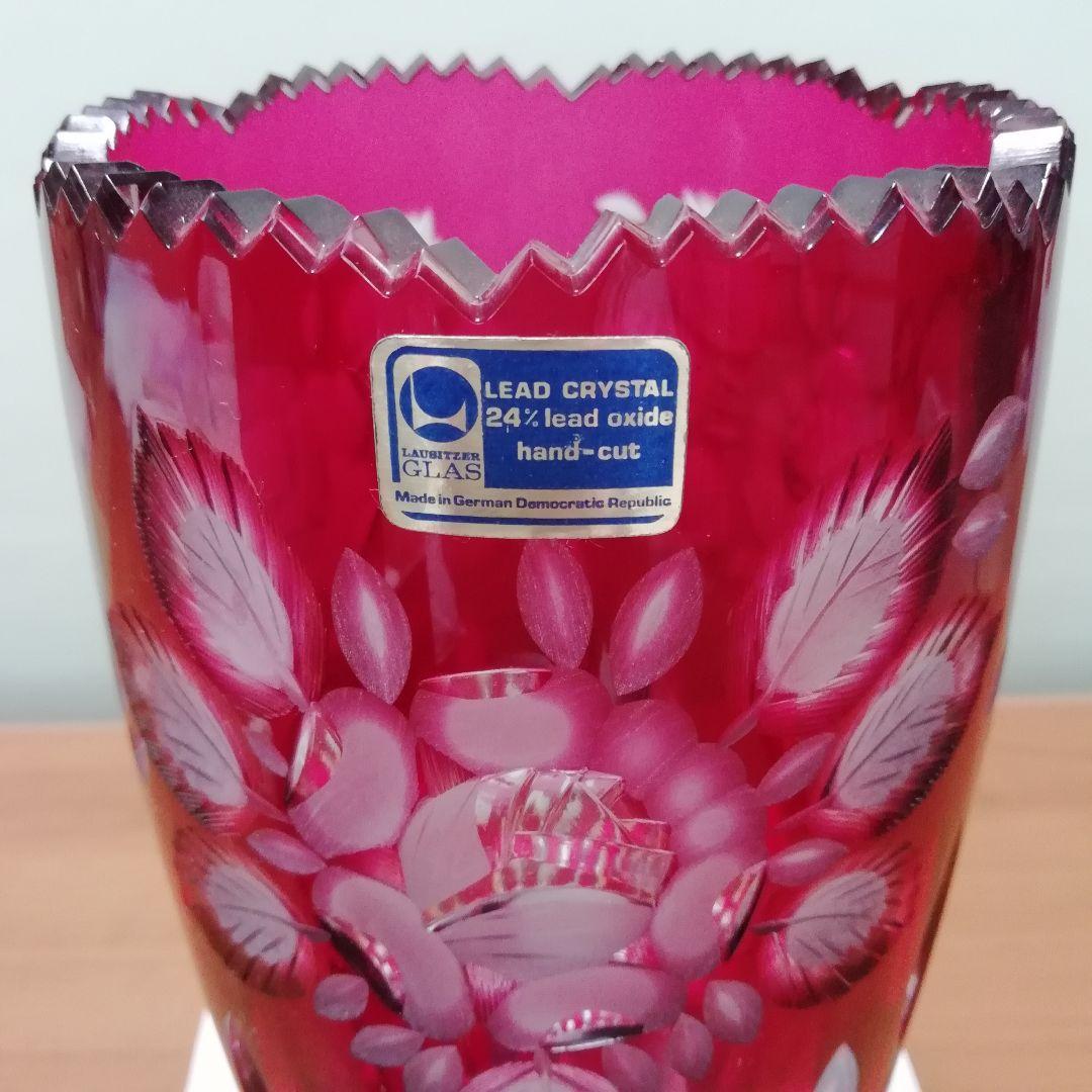 ラウジッツァー　クリスタル　花瓶