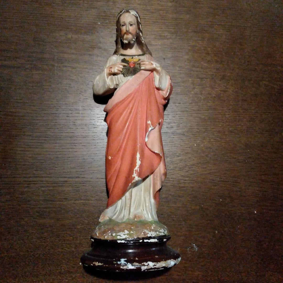 〔アンティーク〕キリスト像＆マリア像 2体セット