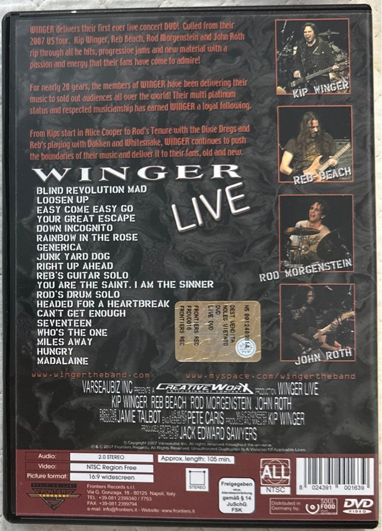 DVD！ウインガー / WINGER LIVE