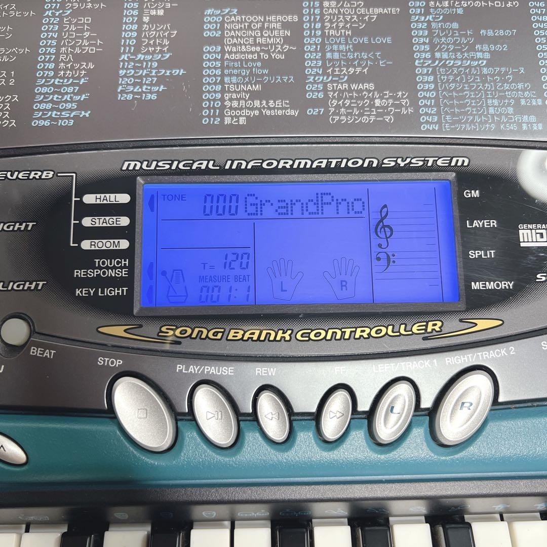 【美品・動作品】 CASIO 光ナビゲーション キーボード LK-70 BL