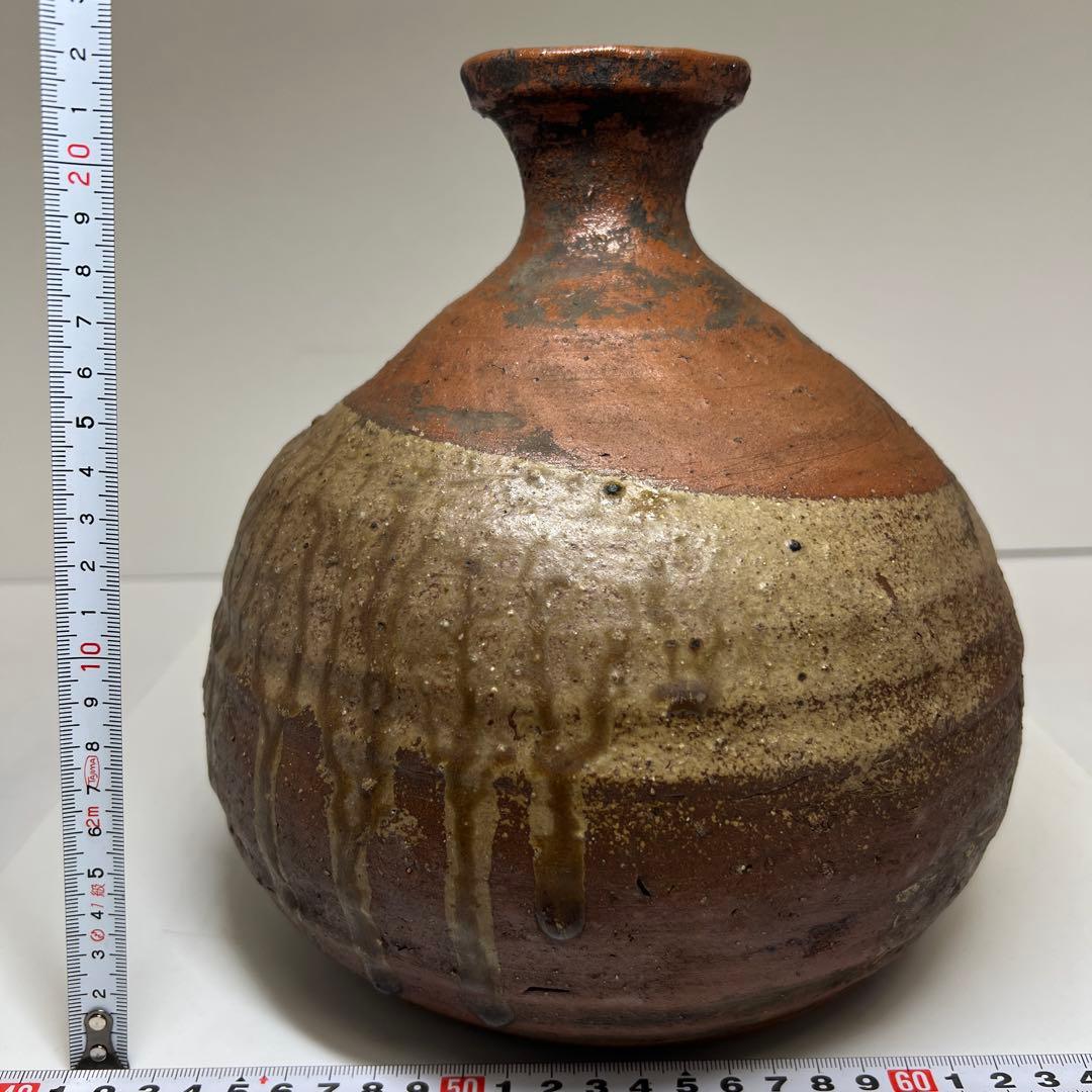 専用　桃山時代　古備前　かぶら壺　木箱付　高さ約23㎝　東Y8-0204③