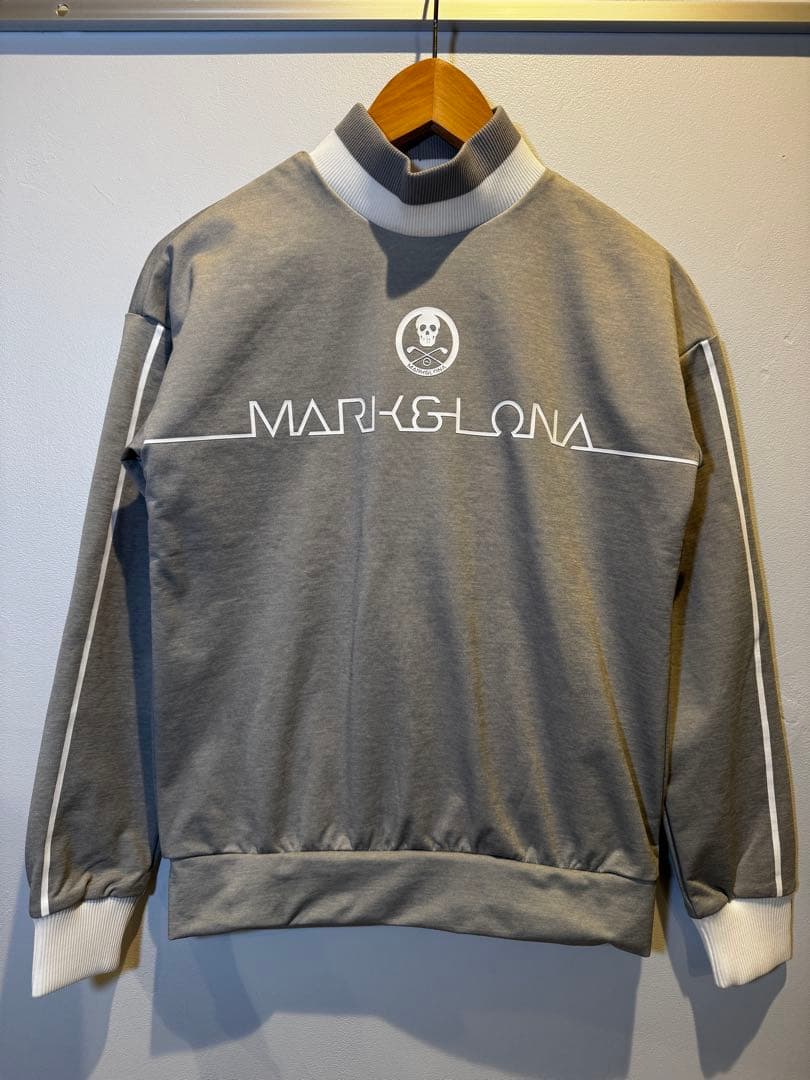 MARK&LONA BTL Mock Neck fleece |グレー XS