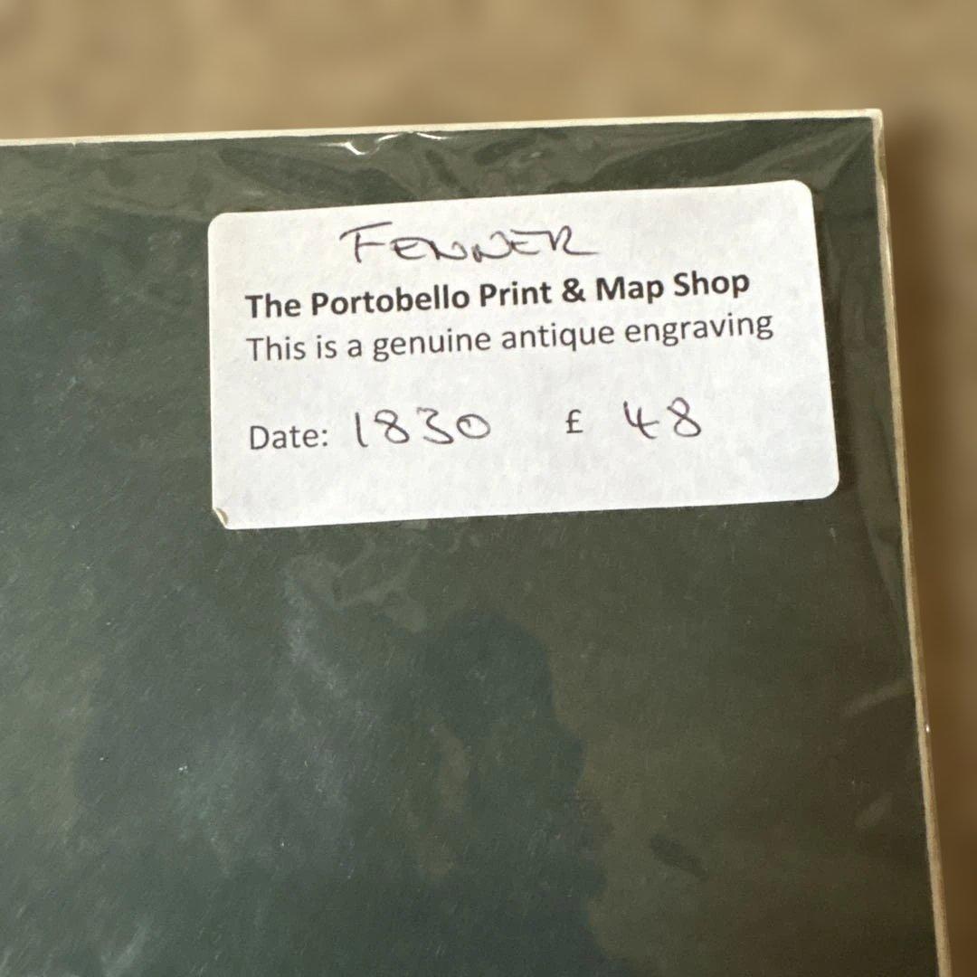 イギリスの地図　壁掛け【鑑定書付】