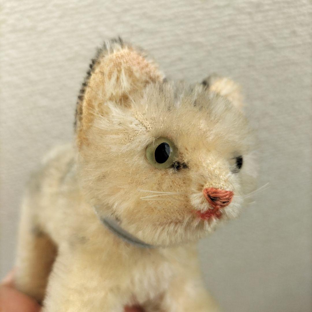 ビンテージ　シュタイフ　Tabby キャット　猫
