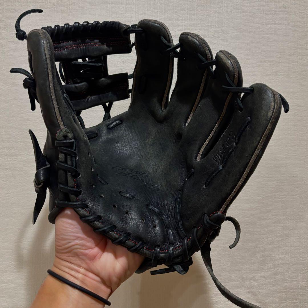 ワールドペガサス 軟式グローブ 少年用 型抜群 即戦力 ブラック 指リング