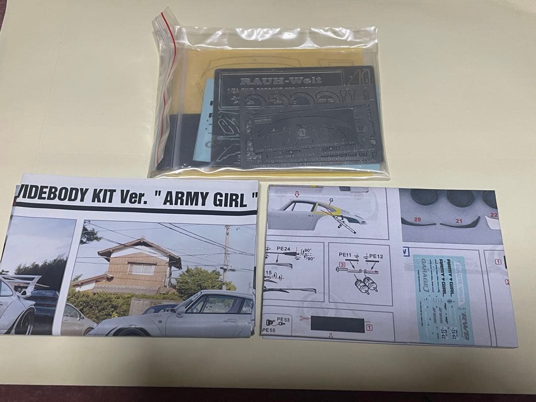 RWB993ワイドボディキット　製作途中品　おまけアルミ製ホイールリムセット付き