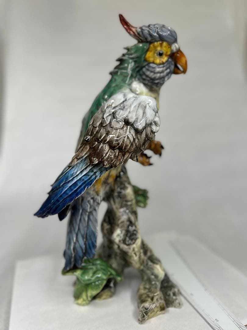 オウム　置き物　イタリア製　オブジェ　コレクション 鳥