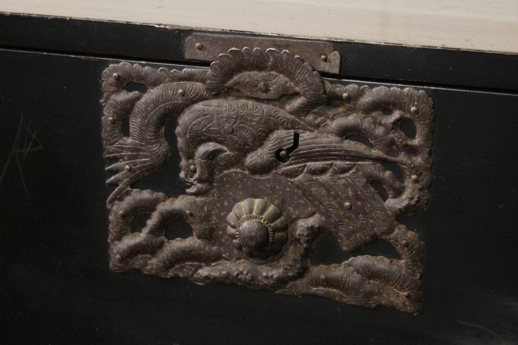 打ち出し金具！庄内箪笥 時代箪笥/チェスト/古道具/古民具/ローボード/収納