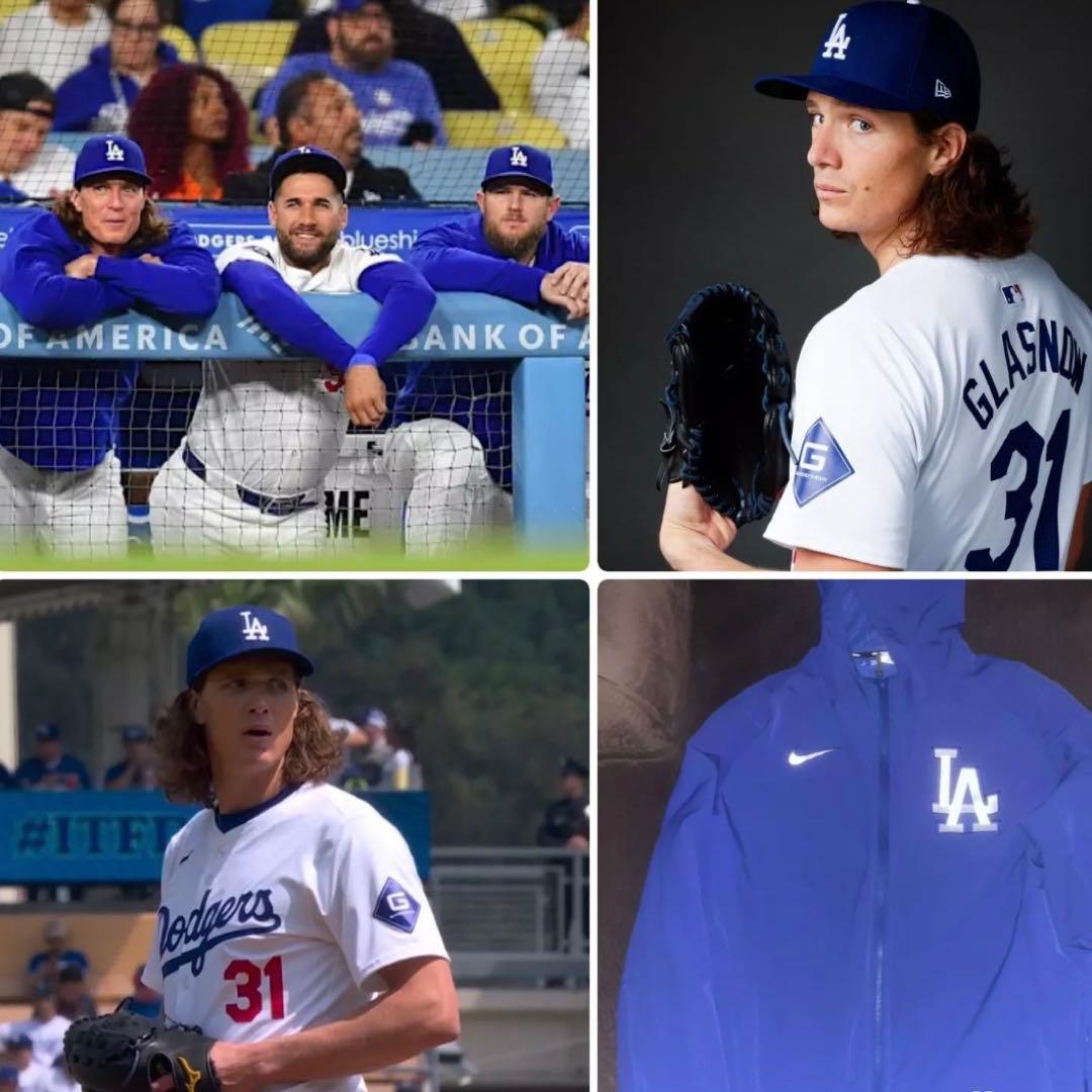 ドジャース グラスノー 支給品 オーセンティック パーカー NIKE製 大谷翔平