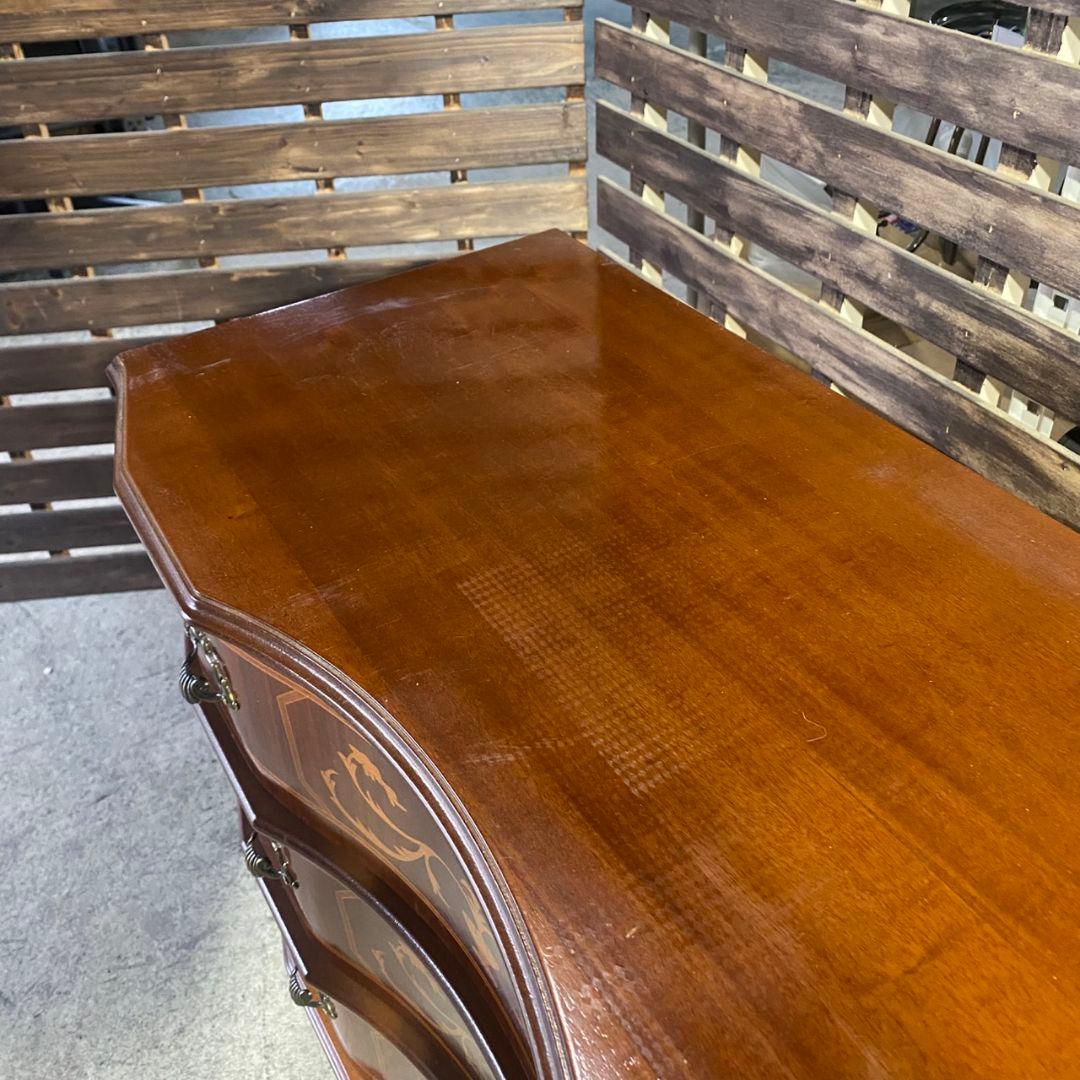 K892 TAROCCO VACCARI イタリア製 3段チェスト 象嵌 猫脚