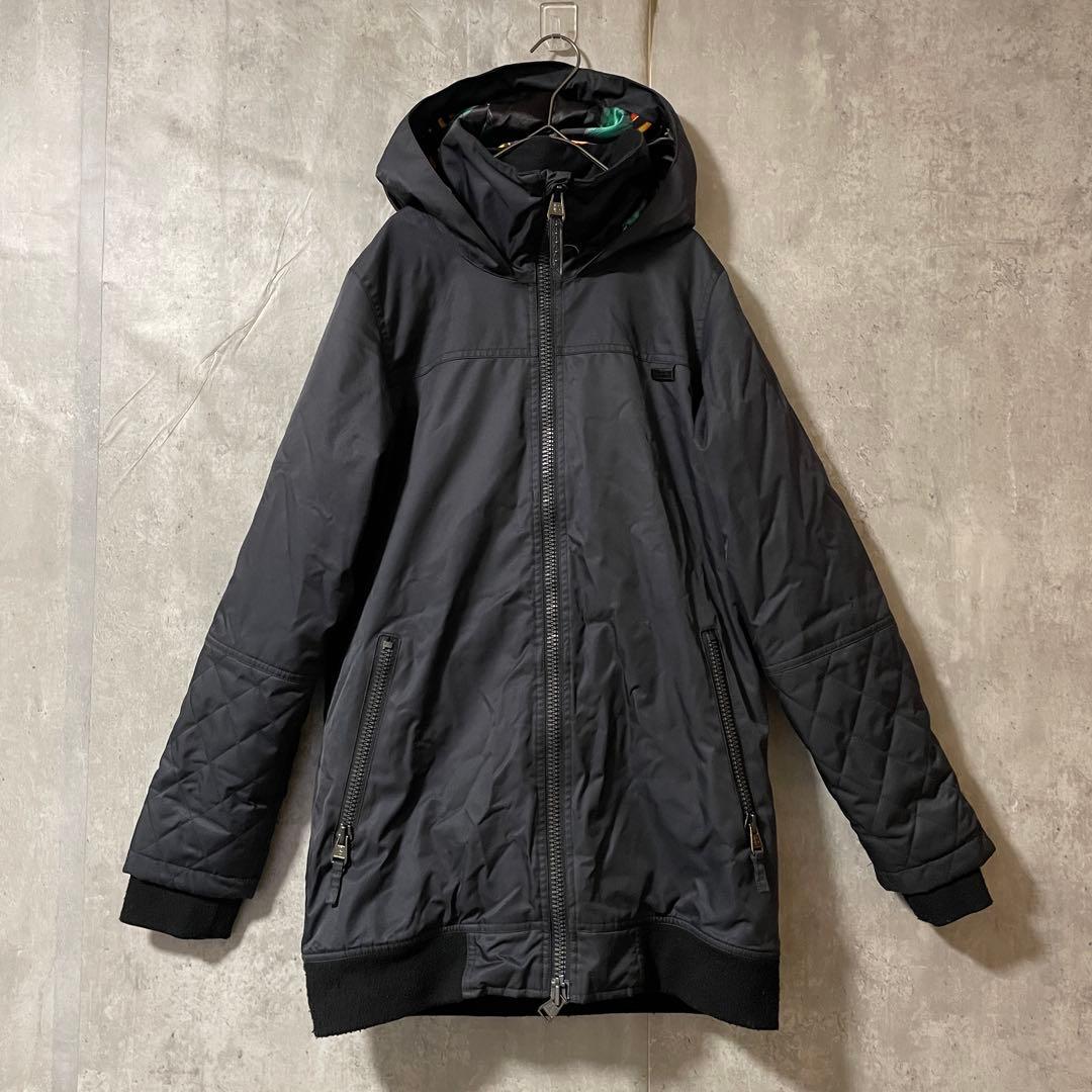 Burtonバートンスキーウェアスノーボードジャケットパーカーフード付黒ブラック