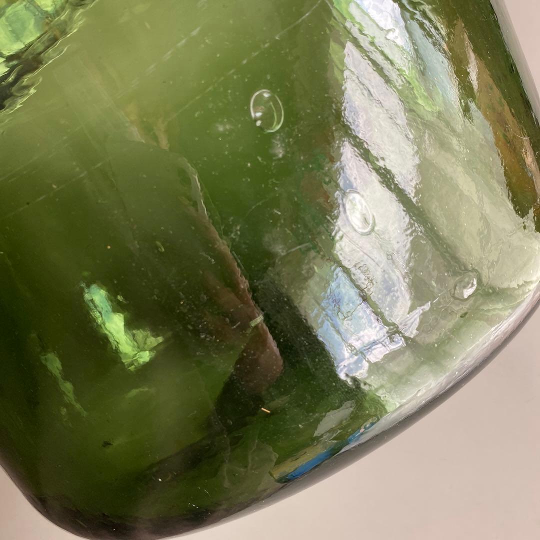 昭和レトロ 特大デミジョンボトル ガラス瓶 緑 花瓶 アンティーク 高さ47cm