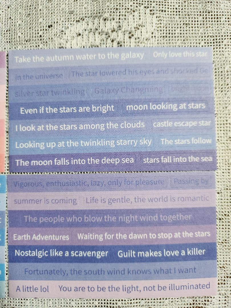 コラージュ 素材 英字シール おすそ分け