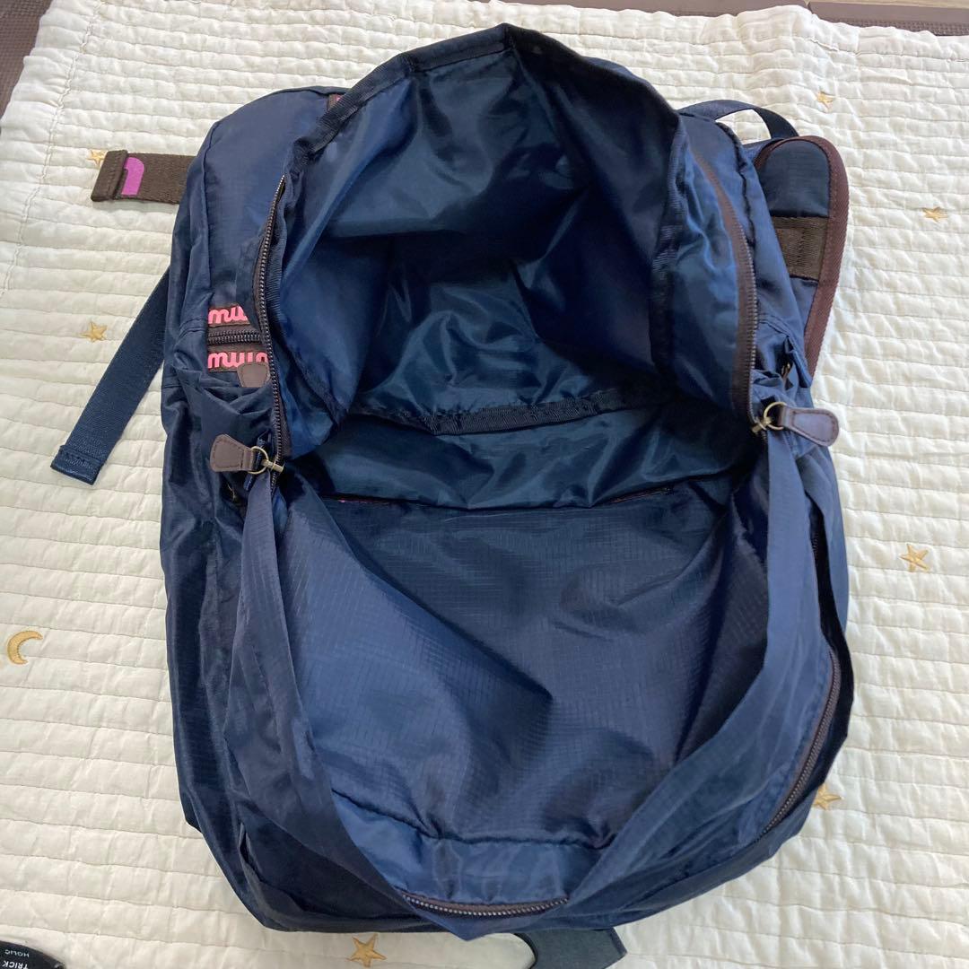 wmmw backpack【navy×pink logo】　 e-bag&ドリカ