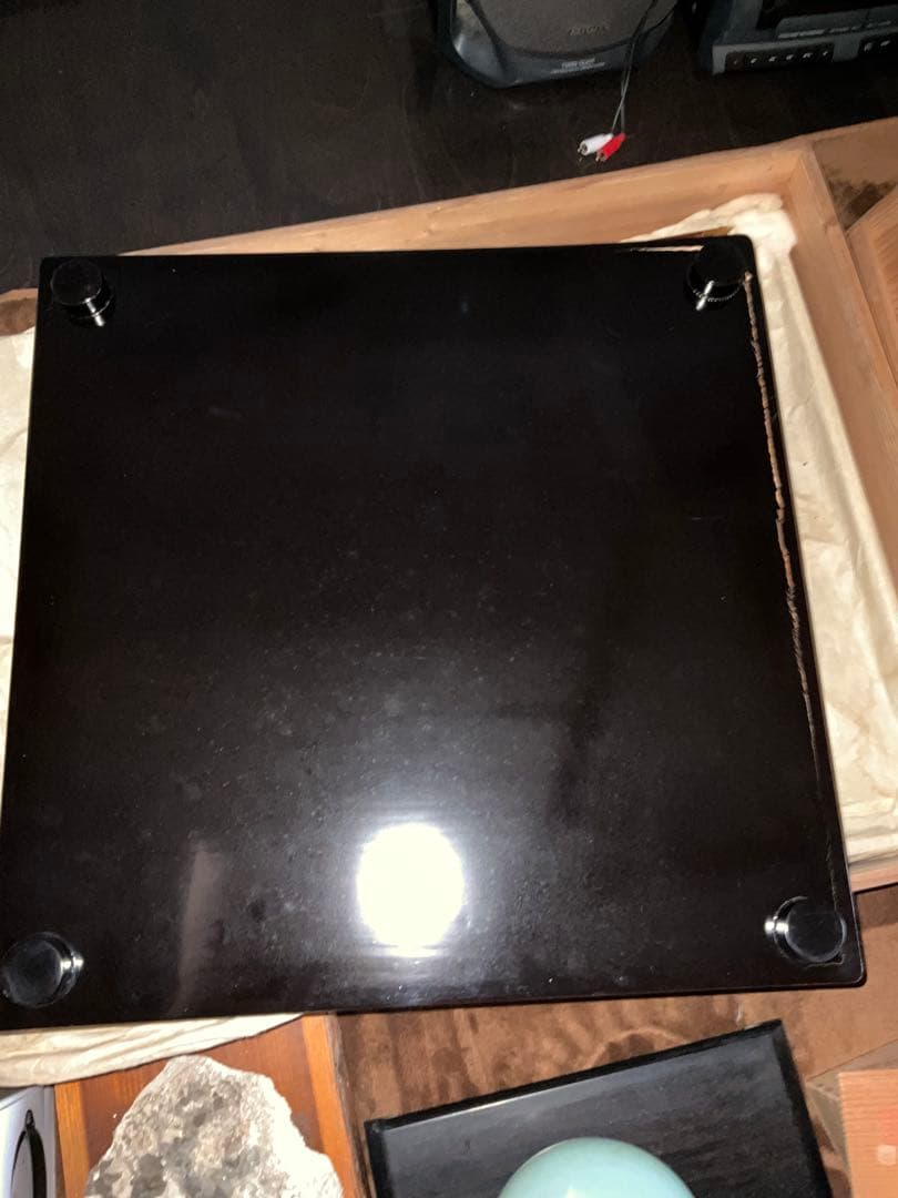 時代漆器 大判角盆 50cm角 二枚組 共箱付き 古美術