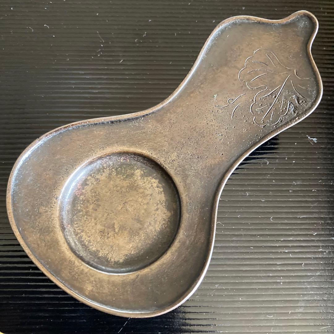 釜師　山口浄雄作　古銅寫　瓢托子　茶道具　共箱