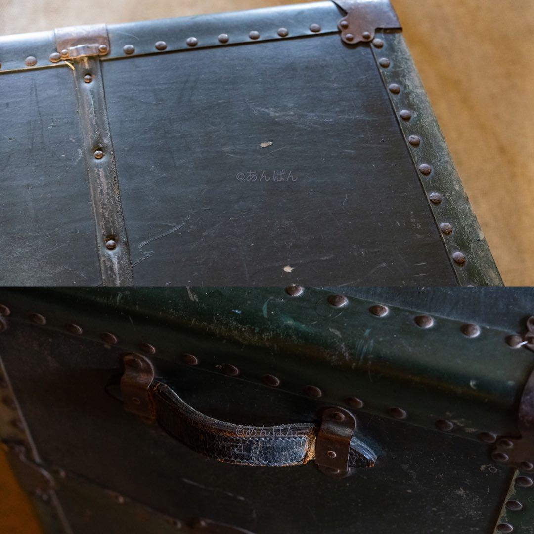 アンティーク ヴィンテージ US レトロ 船舶トランク 什器 バッグ　トランク