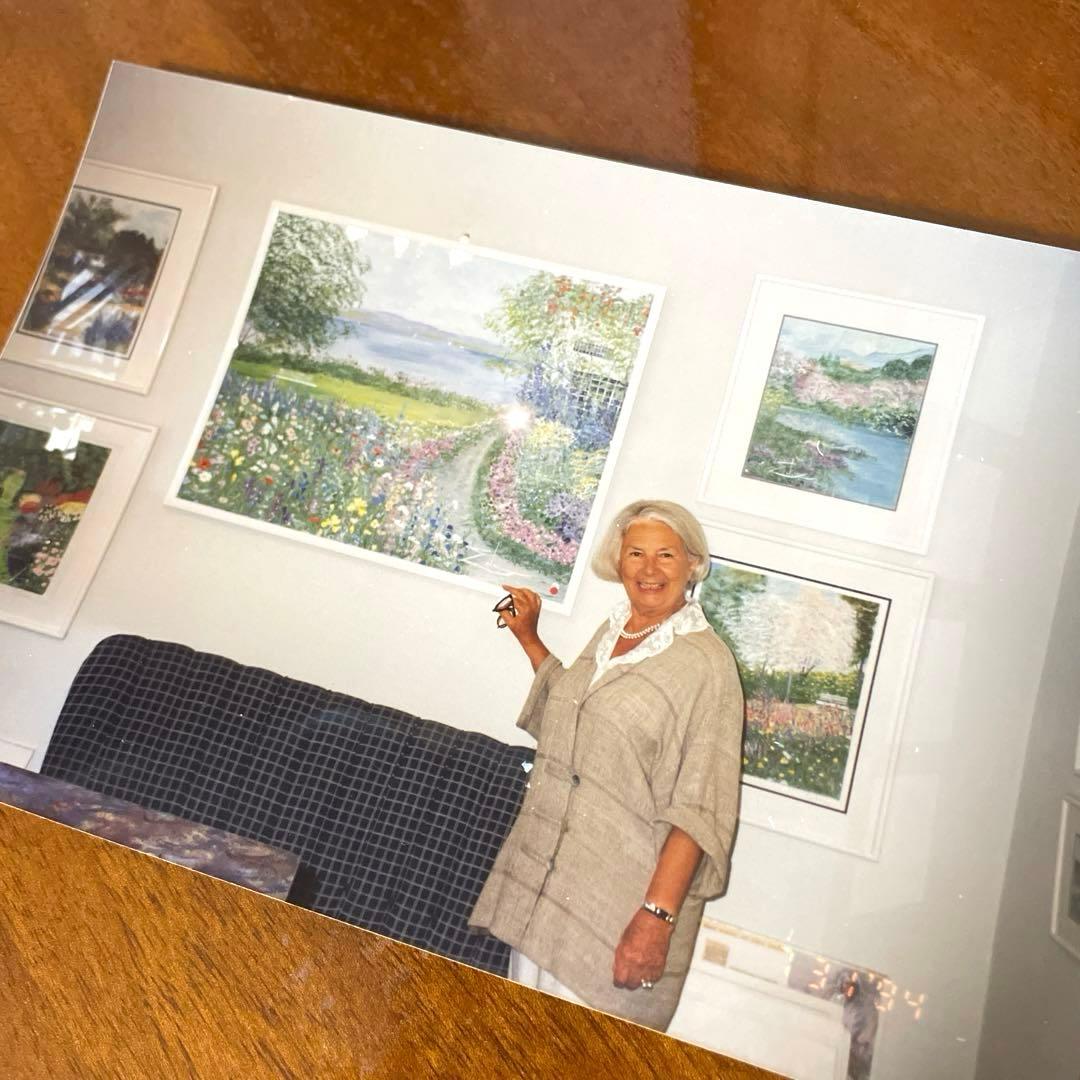 70㎝四方◎イーダ ヴァレッキオ◎額装 絵画◎一点物原画