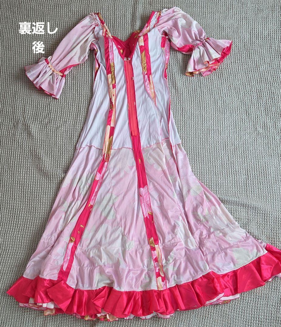 フラメンコ衣装 花柄ドレス