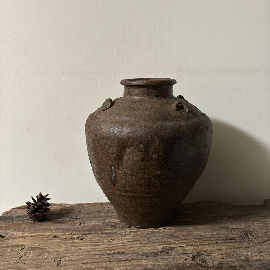 時代壷　古丹波　江戸時代前後頃　古越前　古信楽　古備前　瀬戸　骨董　花器検:李朝