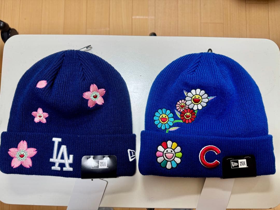 村上隆 MLB Tokyo Series ドジャース カブス ニット帽 2点