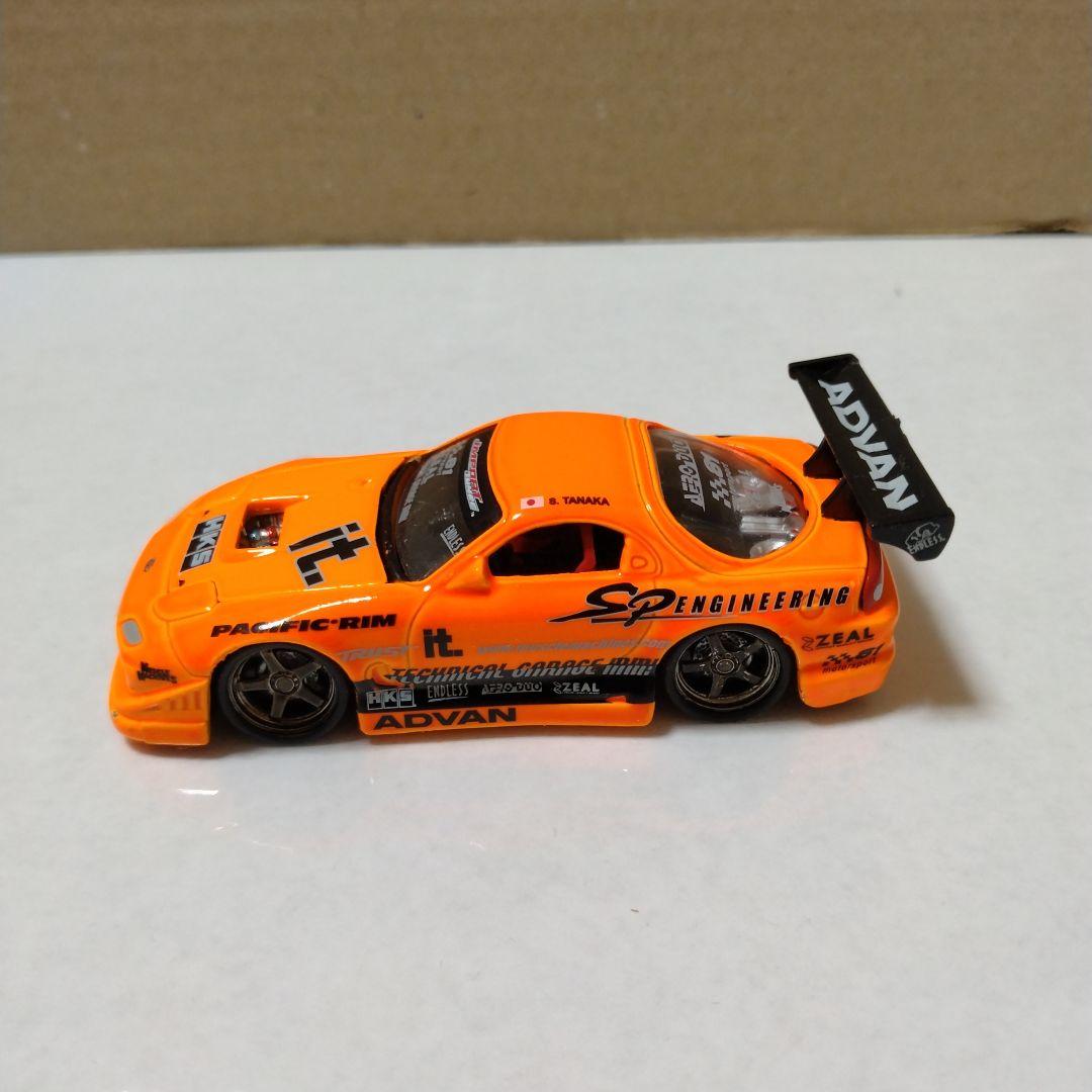 難あり 1/64 マッスルマシーン 4 FD3S D1仕様 蛍光オレンジ