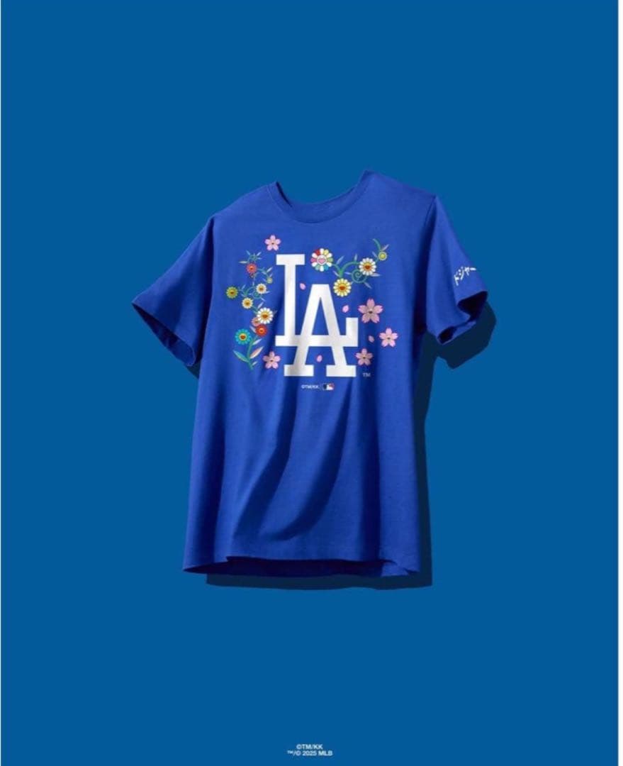 限定完売品 ドジャース 村上隆 特別コラボ Tシャツ サイズM ブルー