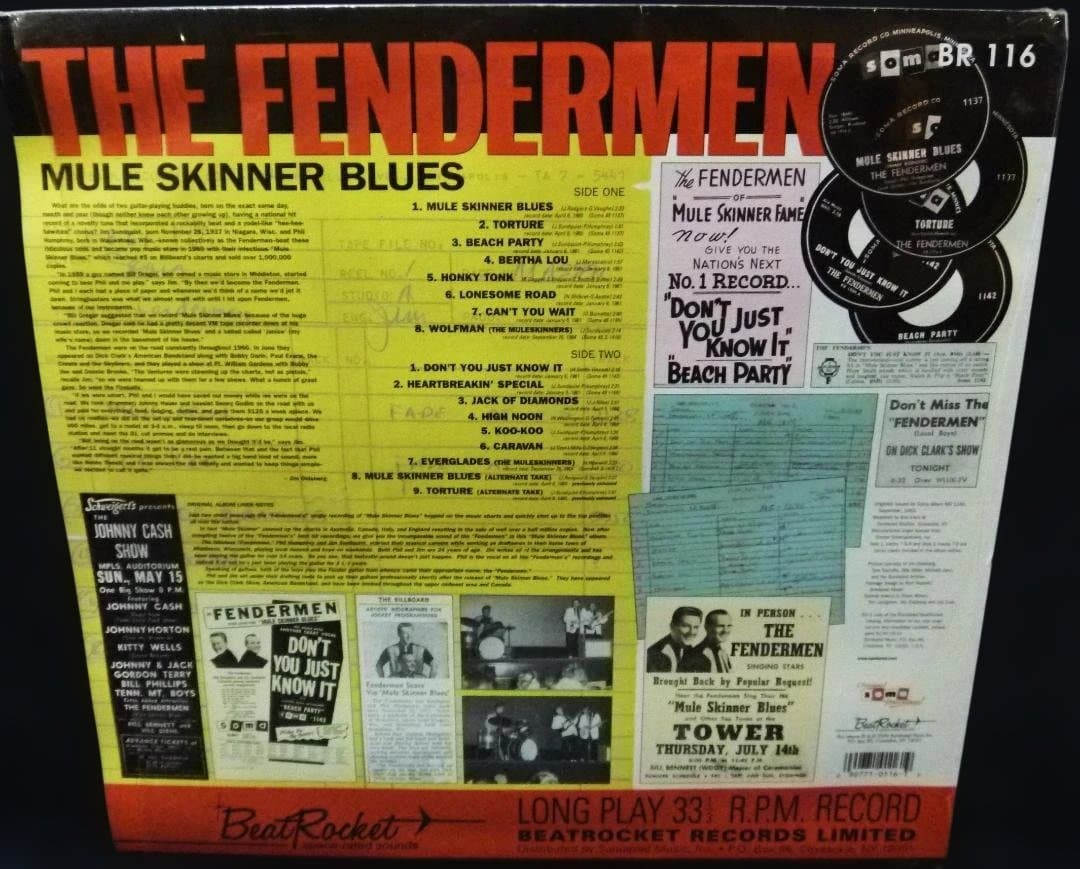 ☆ The Fendermen - Mule Skinner Blues /LP