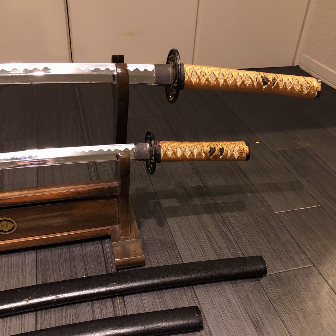 本格模造刀　居合刀　 2本セット　美術刀剣　太刀　脇差　大小セット　茶拵え