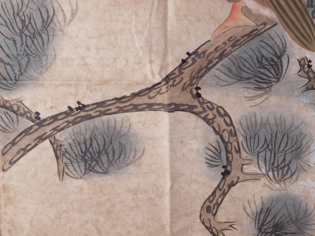 中国　清時代　肉筆水彩絵　唐物骨董品，古美術 AK1865A12-3