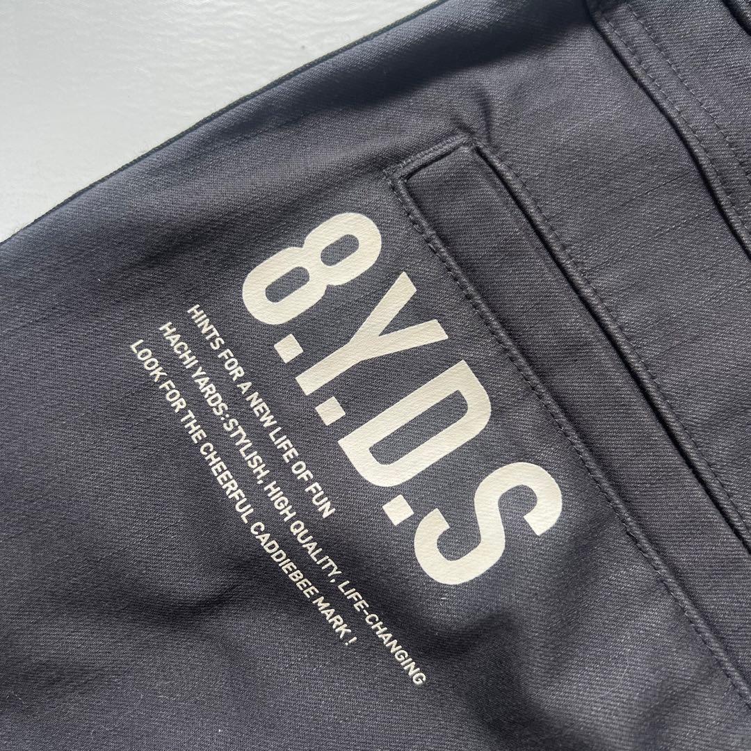 8YARDS ハチヤーズ　メンズ　ゴルフパンツ　オールシーズン用　L ロゴ　黒