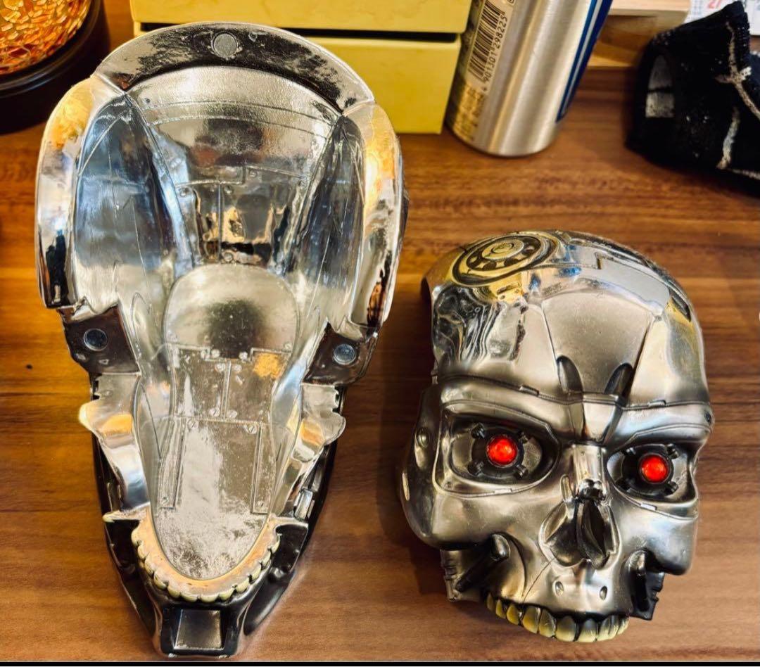 超レアリアルターミネーターサイボーグスカル フィギュア メタリックシルバー