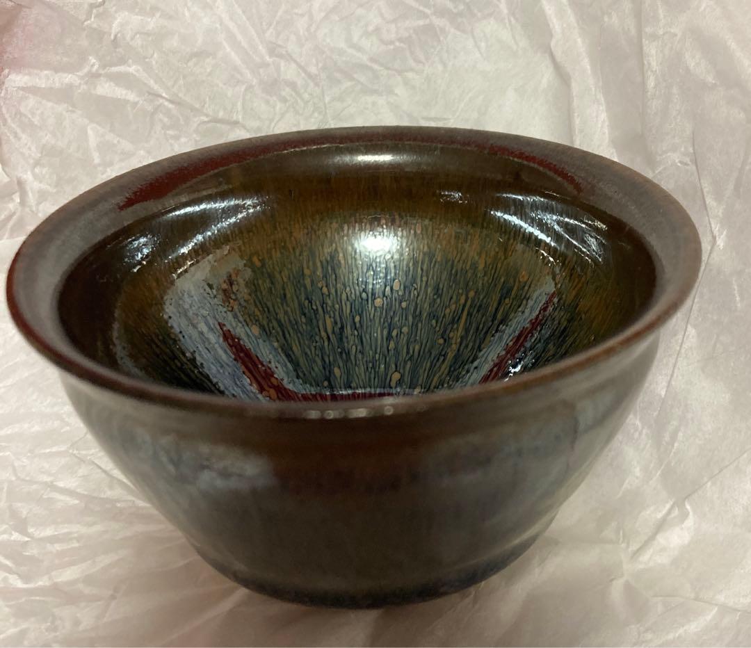 久世仁之　青亭　耀式　朱目　天目　窯変　曜変　酒呑　盃　ぐい呑酒器　煎茶茶器