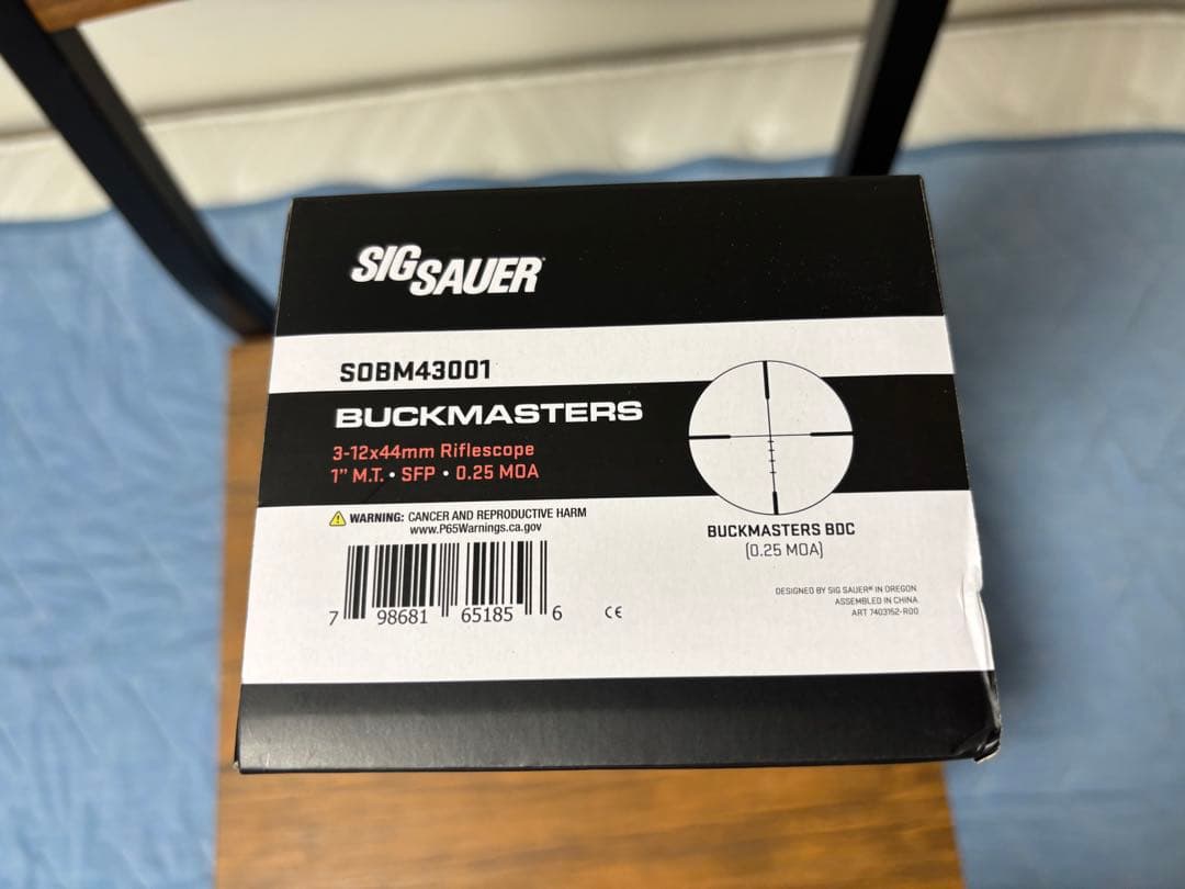 実物 SIG SAUER バックマスターズ 3-12x44 BDC スコープ