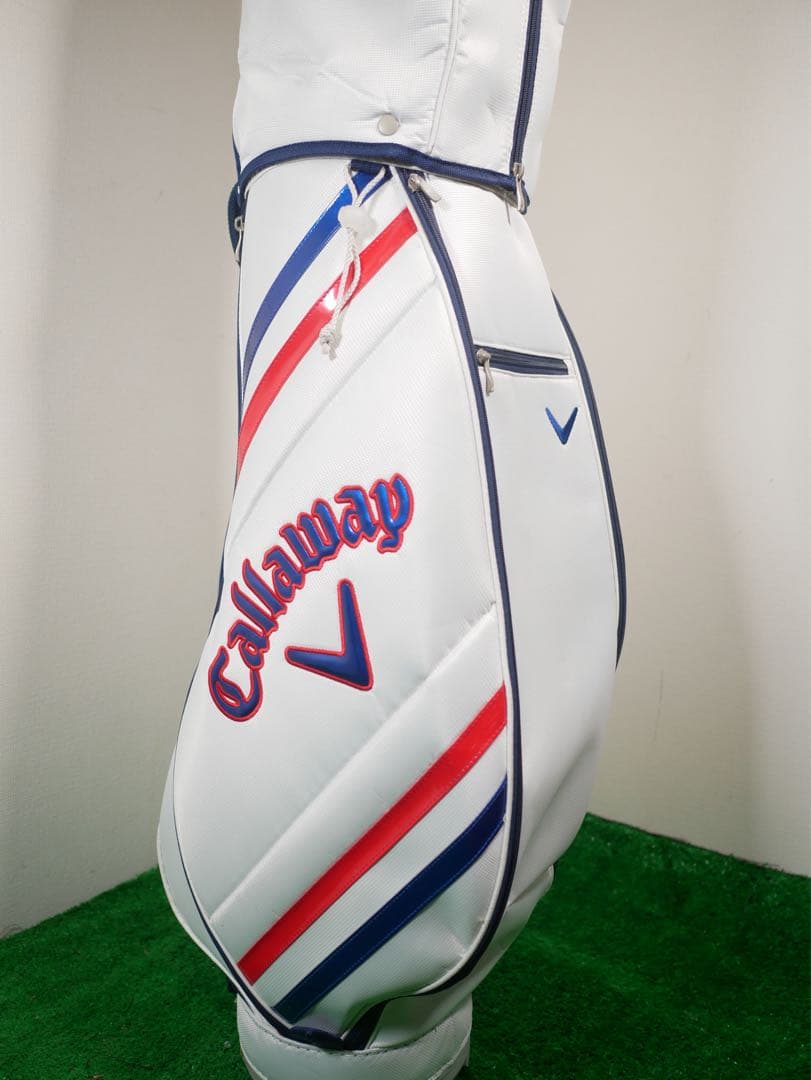 t*5様 Callaway ゴルフバッグ ホワイト レッド ブルー　トリコロール