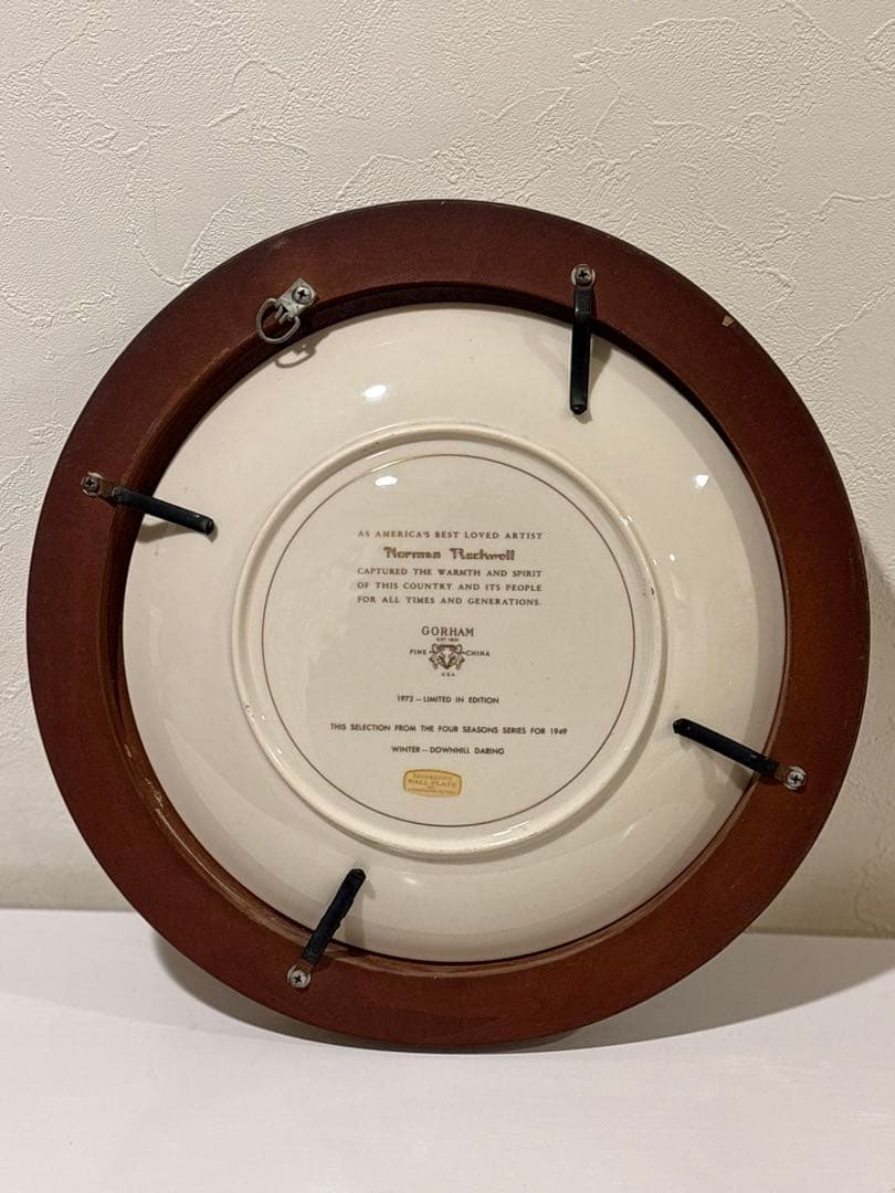 ノーマンロックウェル Gorham 限定 ヴィンテージ プレート 四季4枚セット