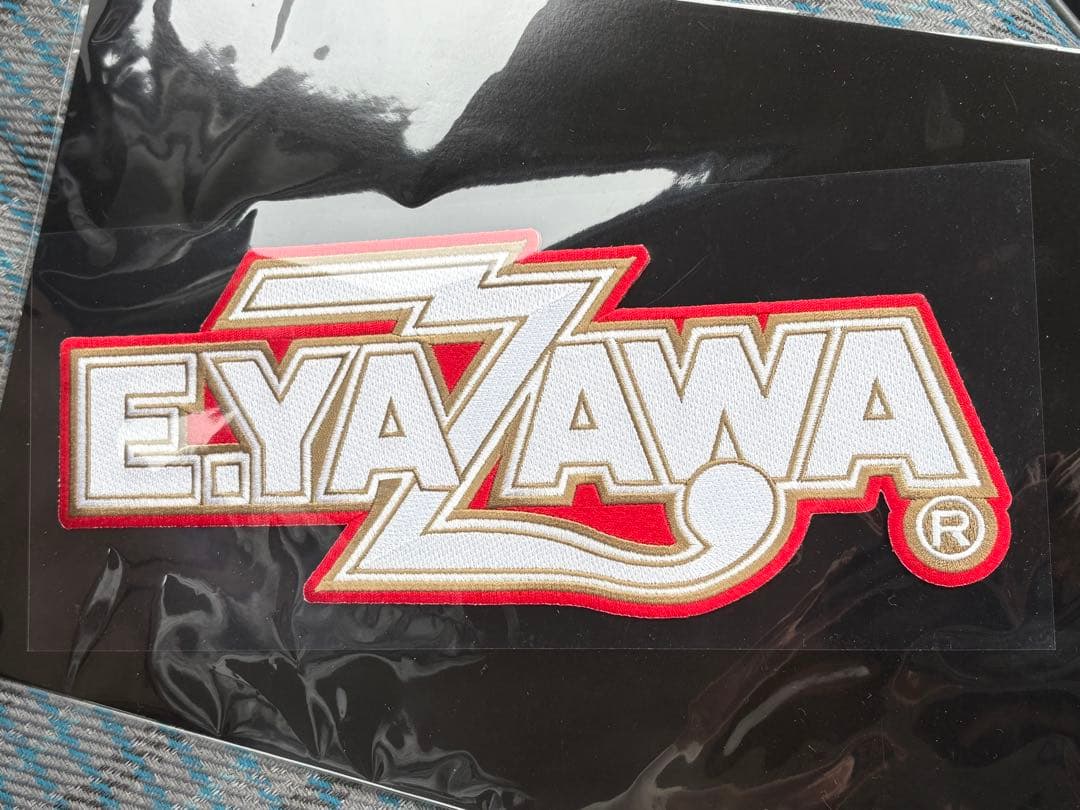 矢沢永吉 E.YAZAWA BIG刺繍ワッペンシール ロゴ ホワイト