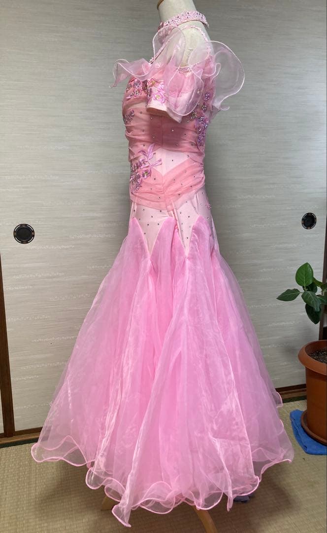 社交ダンスドレス　ピンク スタンダード　M