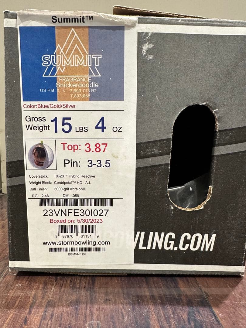 サミット Summit ボウリングボール 15ポンド4オンス