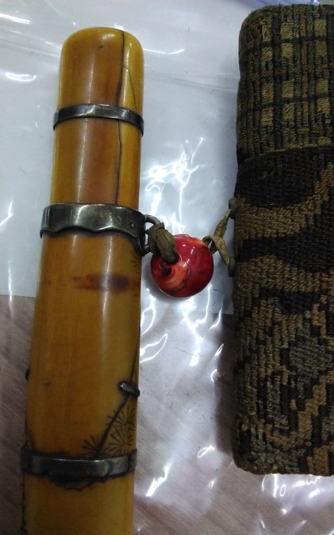 骨董　煙草入れ　キセル付き
