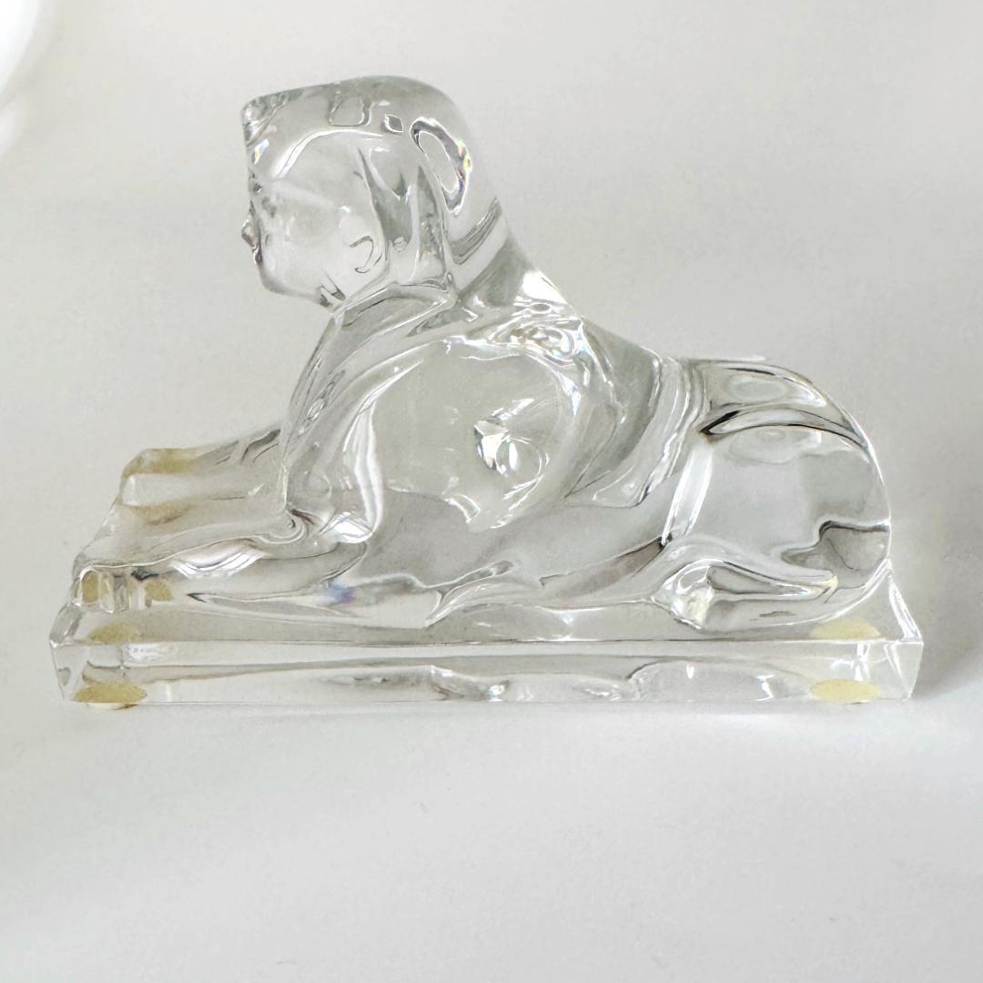 【バカラ】動物 スフィンクス 置物 インテリア★美品★幸運　魔除け2