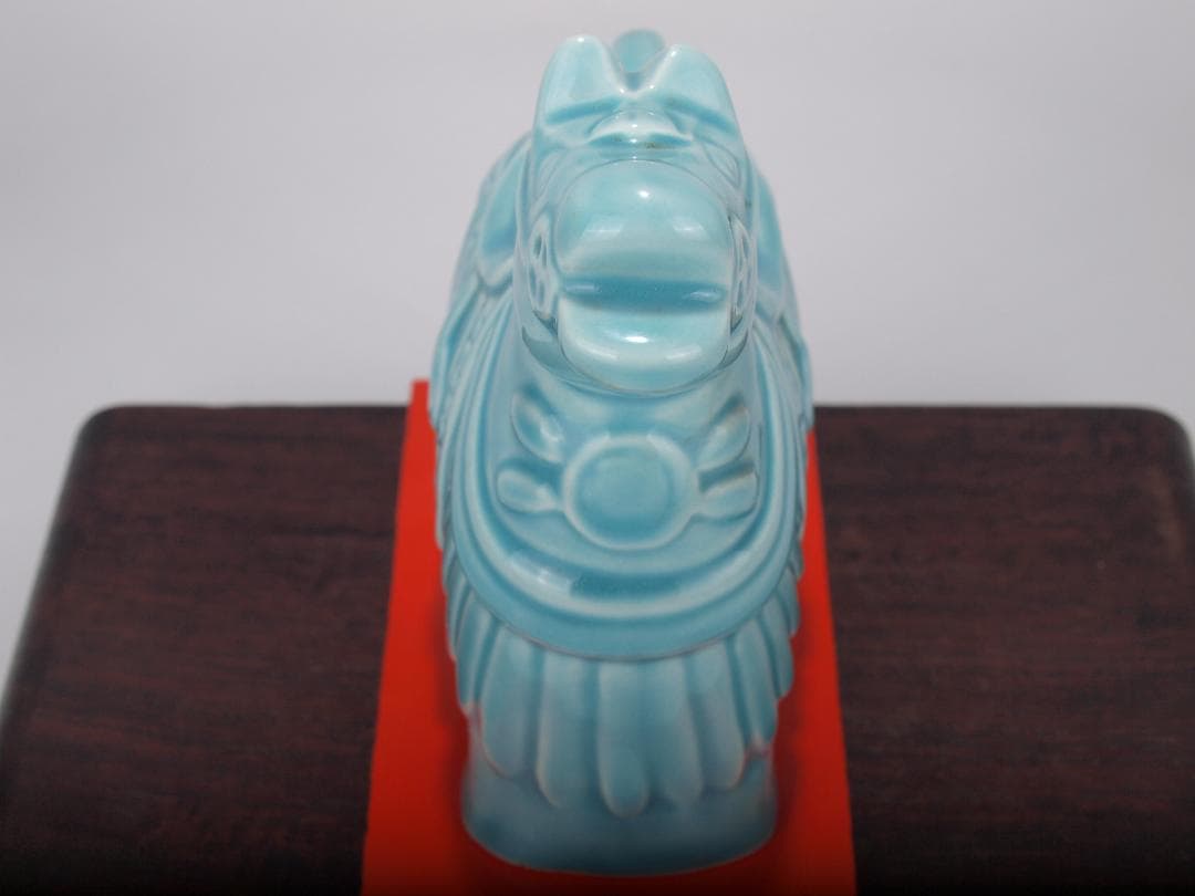 骨董市仕入れ品　馬の置物　陶器 X703C11-5