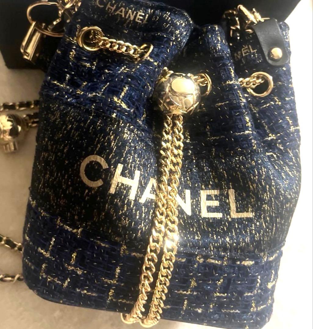 【非売品】希少 CHANELシャネル ノベルティ ブラックツイードバケットバッグ