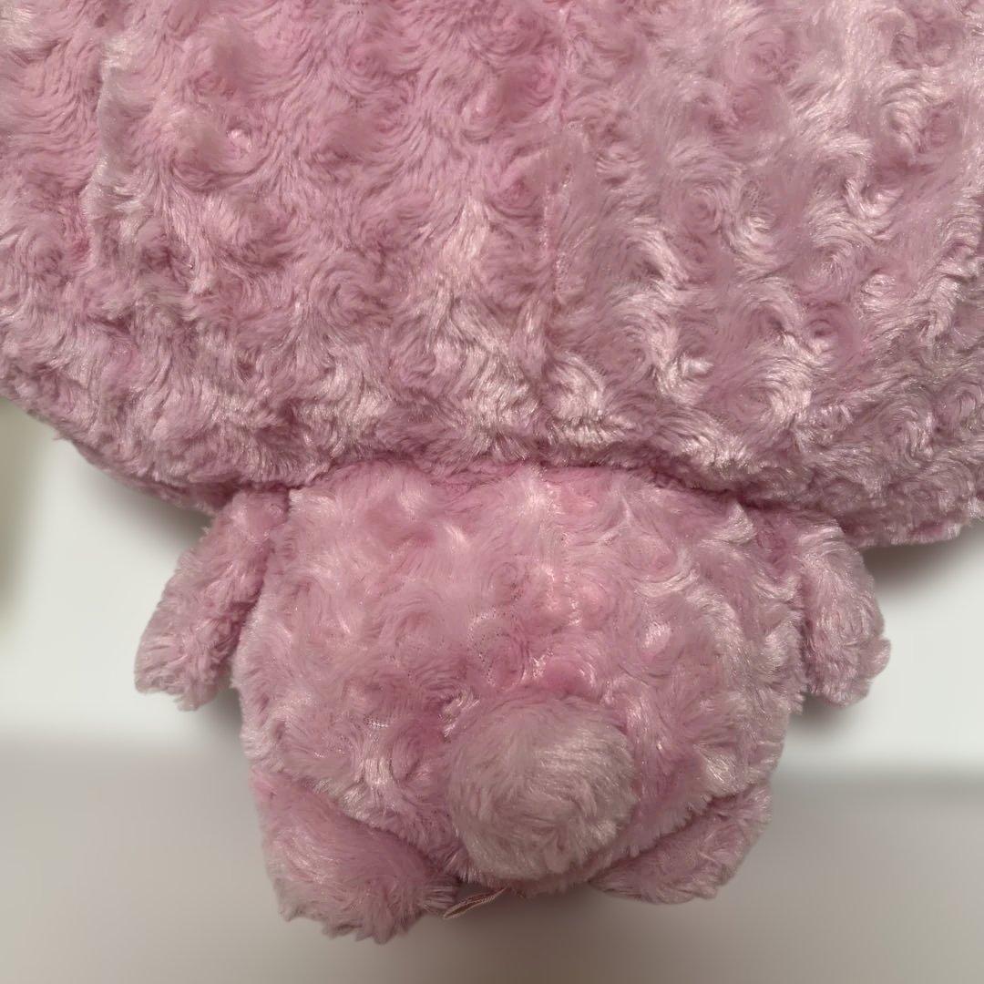 かおもじん　うさみみ＆ねこみみ　メガBIGぬいぐるみ　うさぎ　ぬいぐるみ　ピンク