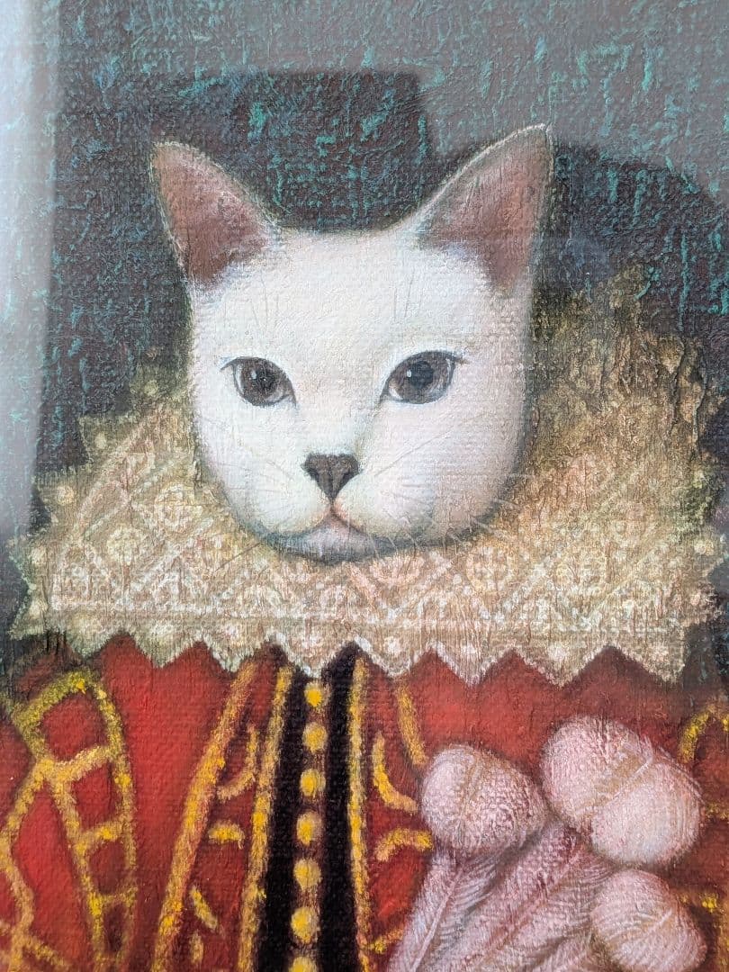 油絵 油彩 黒木雅彦 アルムート公 猫