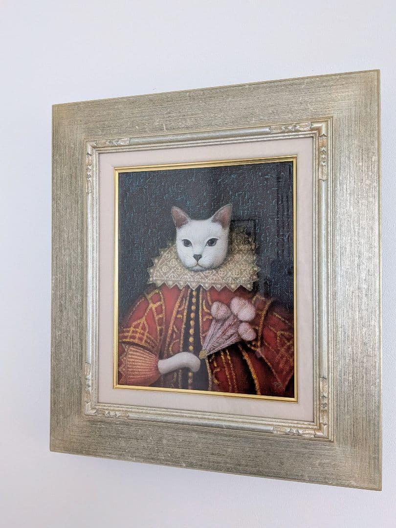 油絵 油彩 黒木雅彦 アルムート公 猫
