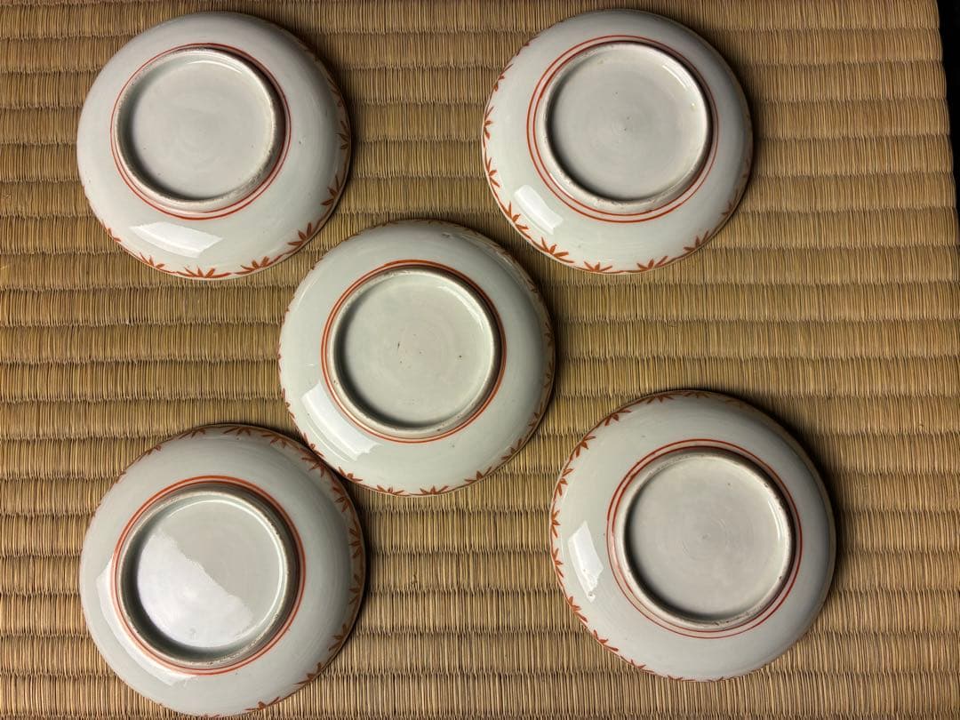 伊万里焼 蓋付飯茶碗×5小皿 ×5セット湯-①